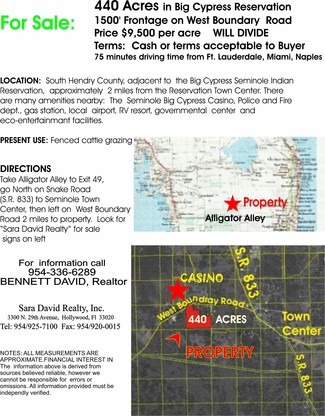 Plus de détails pour W Boundry Rd, Clewiston, FL - Terrain à vendre