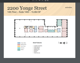 2200 Yonge St, Toronto, ON à louer Plan d’étage- Image 1 de 1