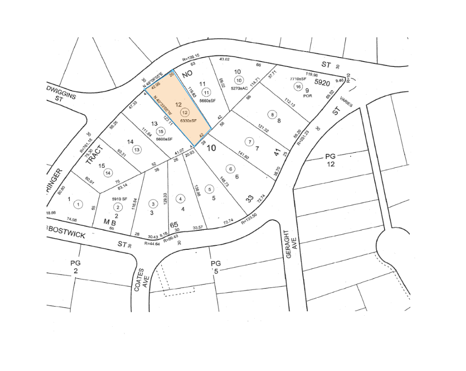 3860 Dwiggins St, Los Angeles, CA à louer Plan cadastral- Image 1 de 2