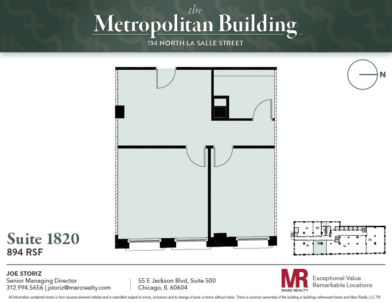 134 N LaSalle St, Chicago, IL for lease Floor Plan- Image 1 of 1