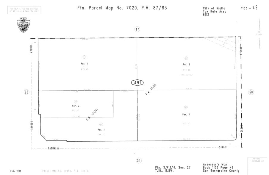 2175 N Linden Ave, Rialto, CA à vendre - Plan cadastral - Image 2 de 2