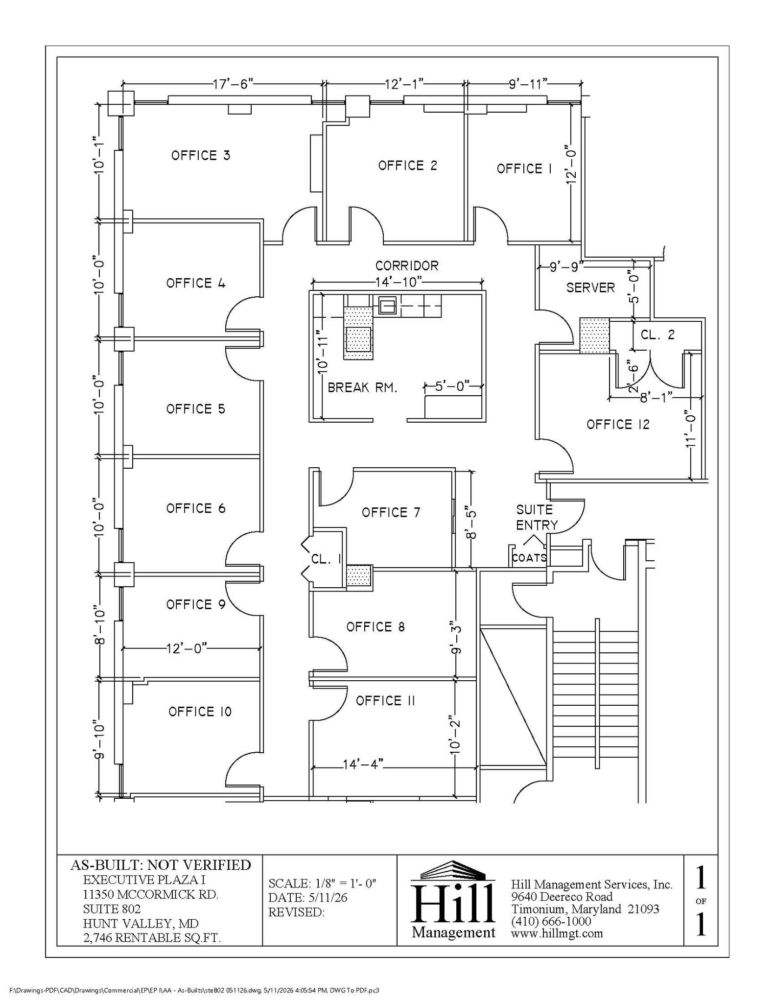 11350 McCormick Rd, Hunt Valley, MD for lease Floor Plan- Image 1 of 1