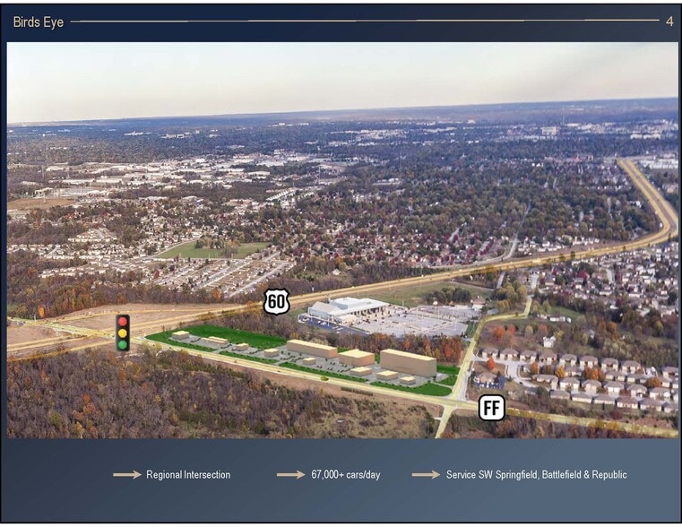 00 Hwy FF & West Bypass, Springfield, MO for sale - Aerial - Image 1 of 3
