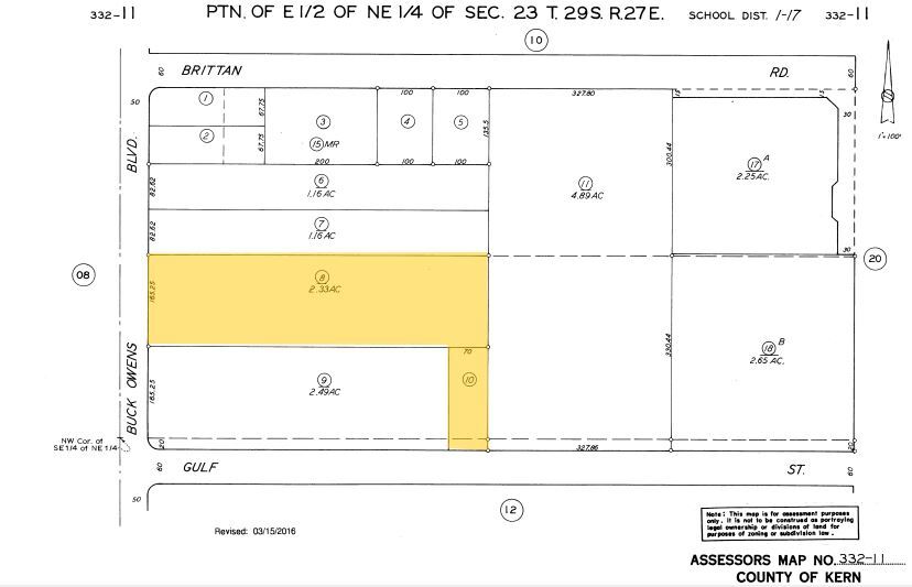 3824 Buck Owens Blvd, Bakersfield, CA à louer - Plan cadastral - Image 2 de 2