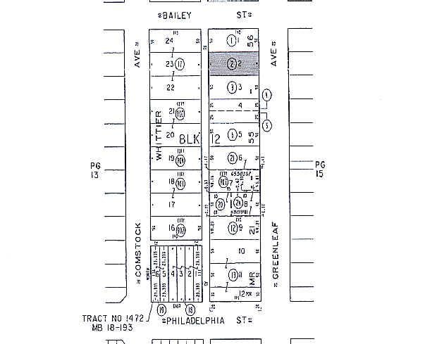 6707-6709 Greenleaf Ave, Whittier, CA for lease - Plat Map - Image 2 of 2