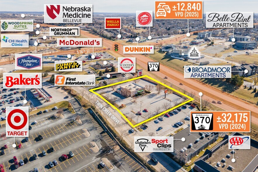 3809 Twin Creek Dr, Bellevue, NE à vendre - Photo du bâtiment - Image 3 de 10