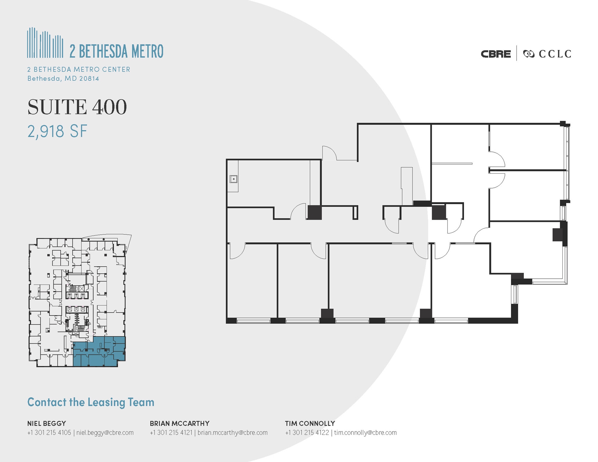 2 Bethesda Metro Ctr, Bethesda, MD à louer Plan d’étage- Image 1 de 1