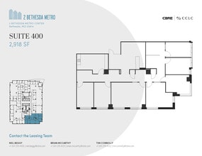 2 Bethesda Metro Ctr, Bethesda, MD à louer Plan d’étage- Image 1 de 1