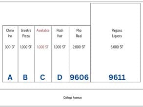 9613 N College Ave, Indianapolis, IN for lease Floor Plan- Image 1 of 1
