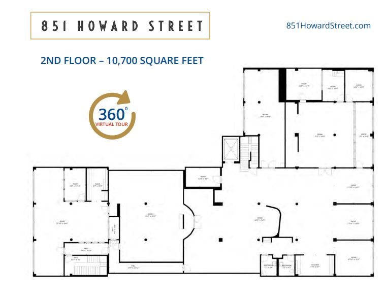 851-853 Howard St, San Francisco, CA à louer Plan d’étage- Image 1 de 1