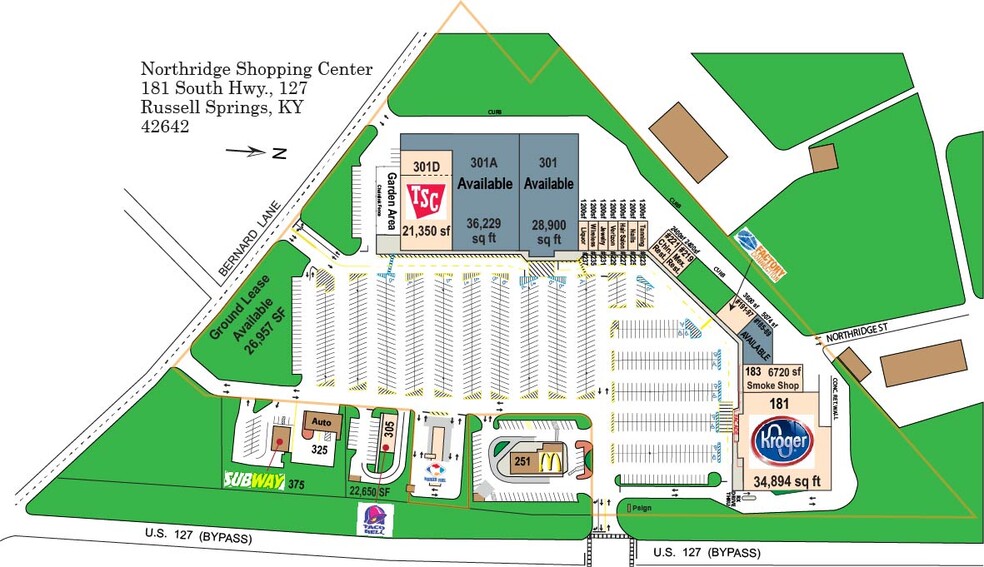 181-301 S Highway 127, Russell Springs, KY à louer - Photo du bâtiment - Image 2 de 9