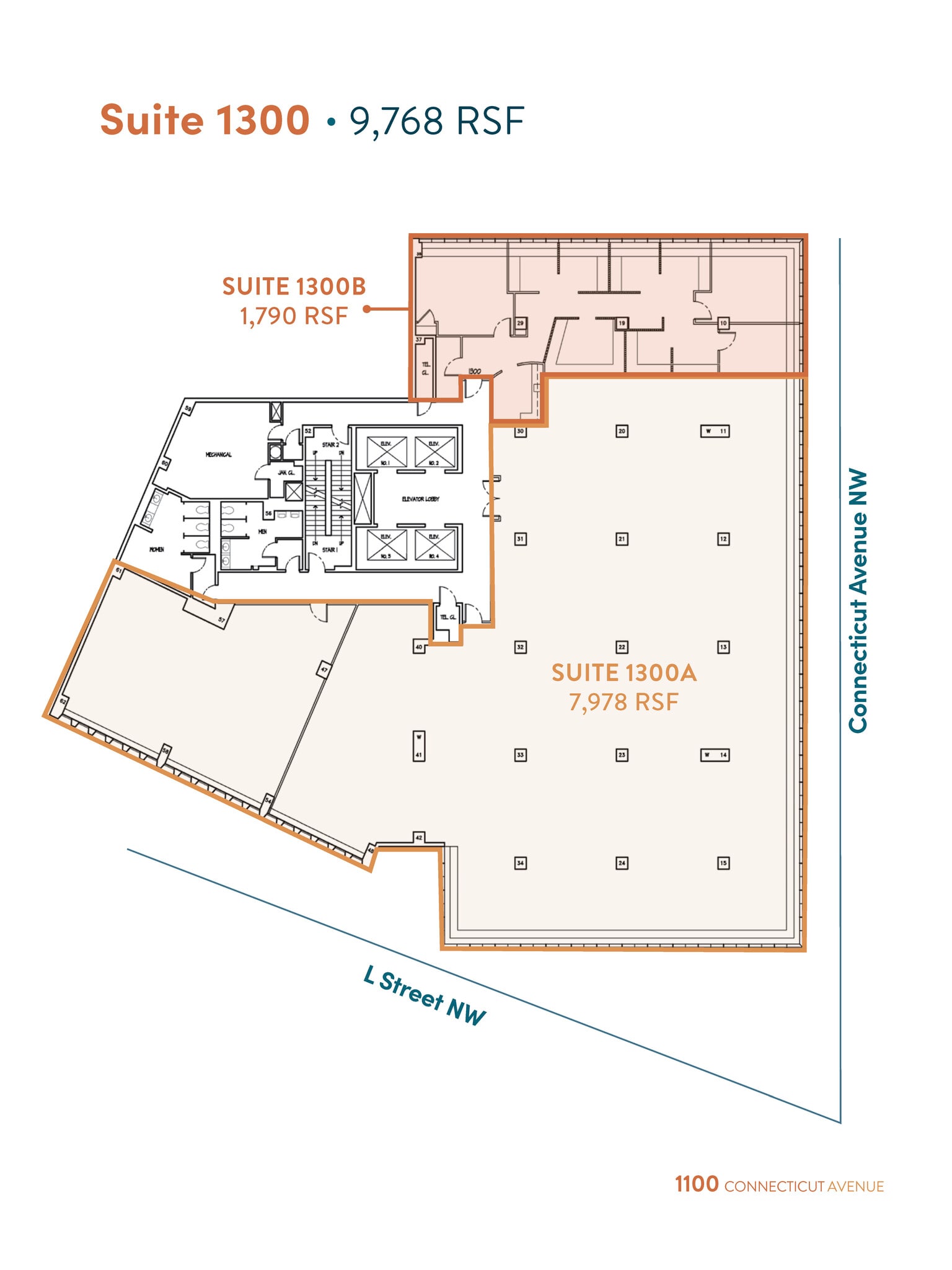 1100 Connecticut Ave NW, Washington, DC à louer Plan d’étage- Image 1 de 7