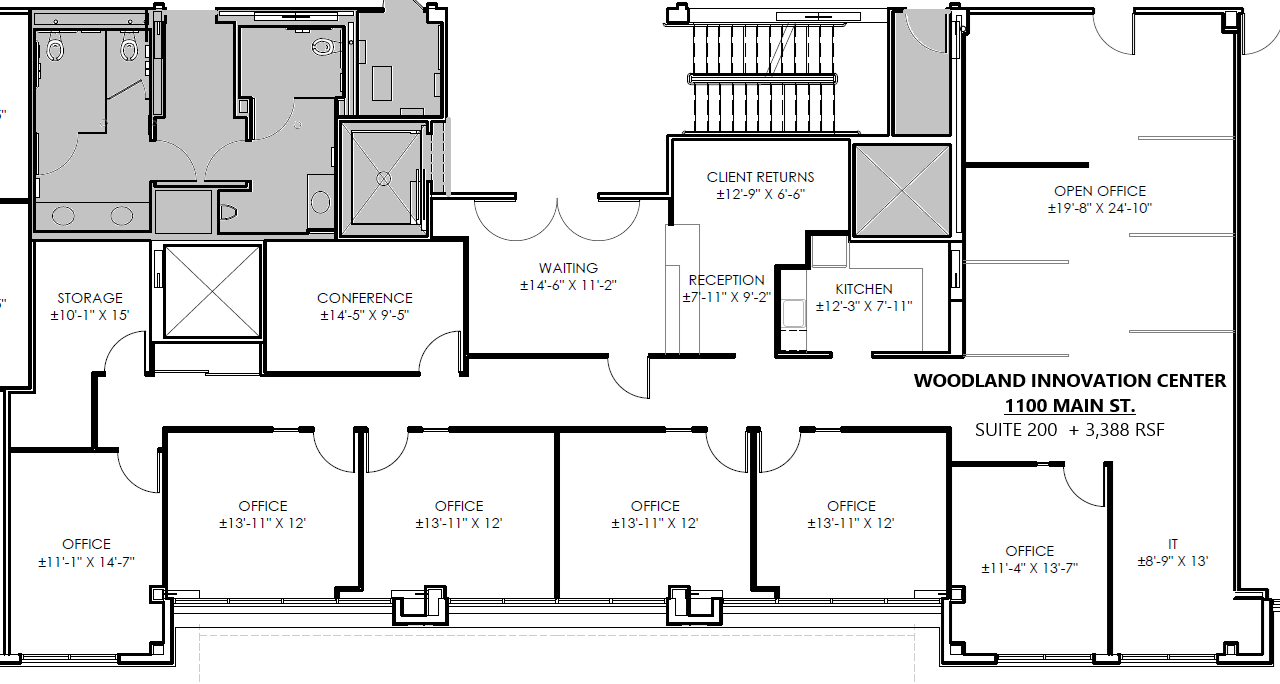 1100 Main St, Woodland, CA à louer Plan d’étage- Image 1 de 1