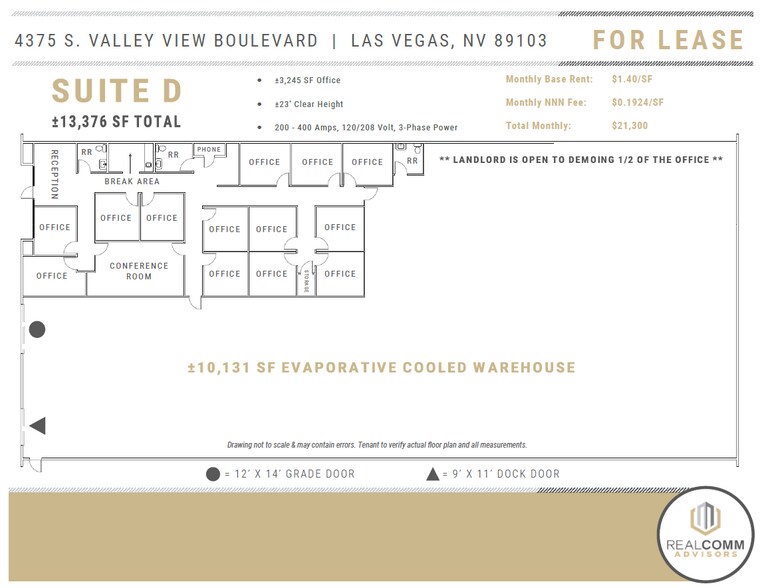 4375 S Valley View Blvd, Las Vegas, NV à louer - Plan d’étage - Image 3 de 6