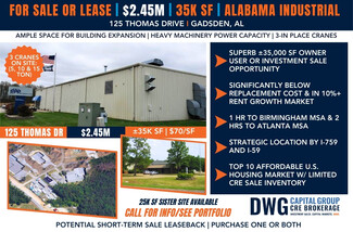 Plus de détails pour 125 Thomas Dr, Gadsden, AL - Industriel à vendre