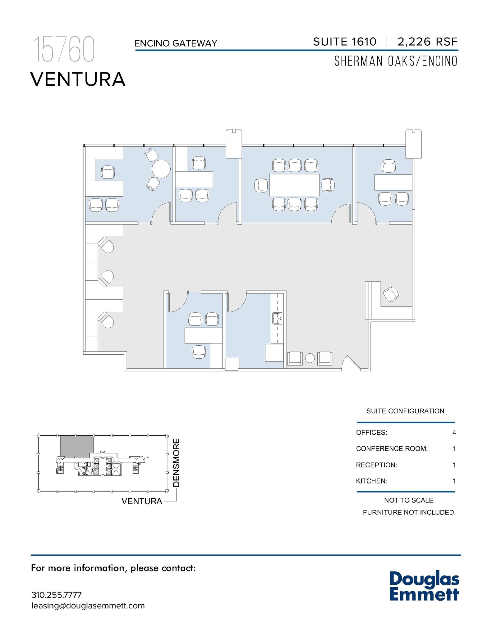 15760 Ventura Blvd, Encino, CA à louer Plan d’étage- Image 1 de 1