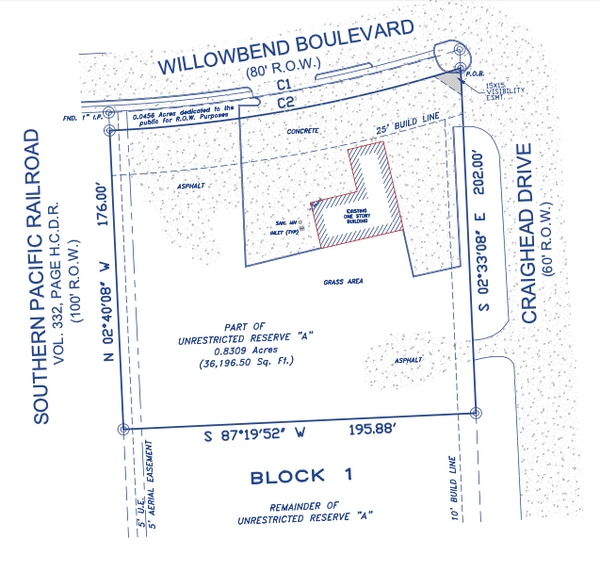 4125 Willowbend Blvd, Houston, TX à vendre - Plan cadastral - Image 2 de 3