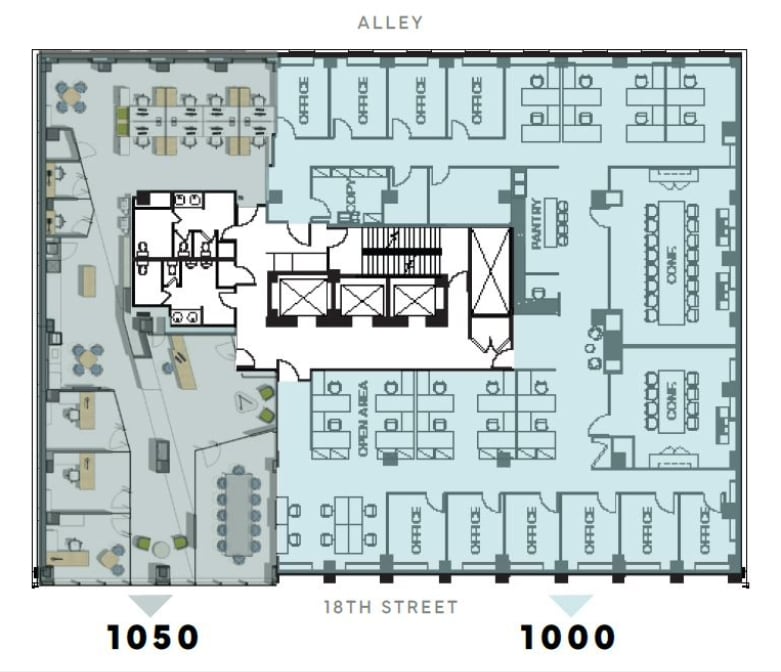1015 18th St NW, Washington, DC à louer Plan d’étage- Image 1 de 11