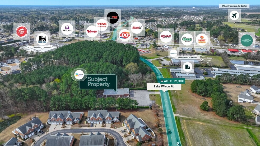 3960 Lake Wilson Rd N, Wilson, NC for sale - Aerial - Image 2 of 3