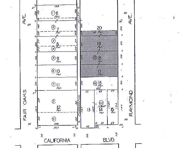 533-545 S Raymond Ave, Pasadena, CA à louer - Plan cadastral - Image 2 de 4