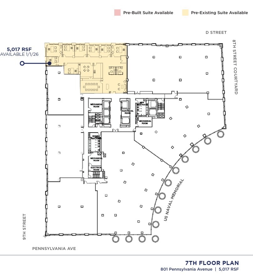801 Pennsylvania Ave NW, Washington, DC for lease Floor Plan- Image 1 of 2