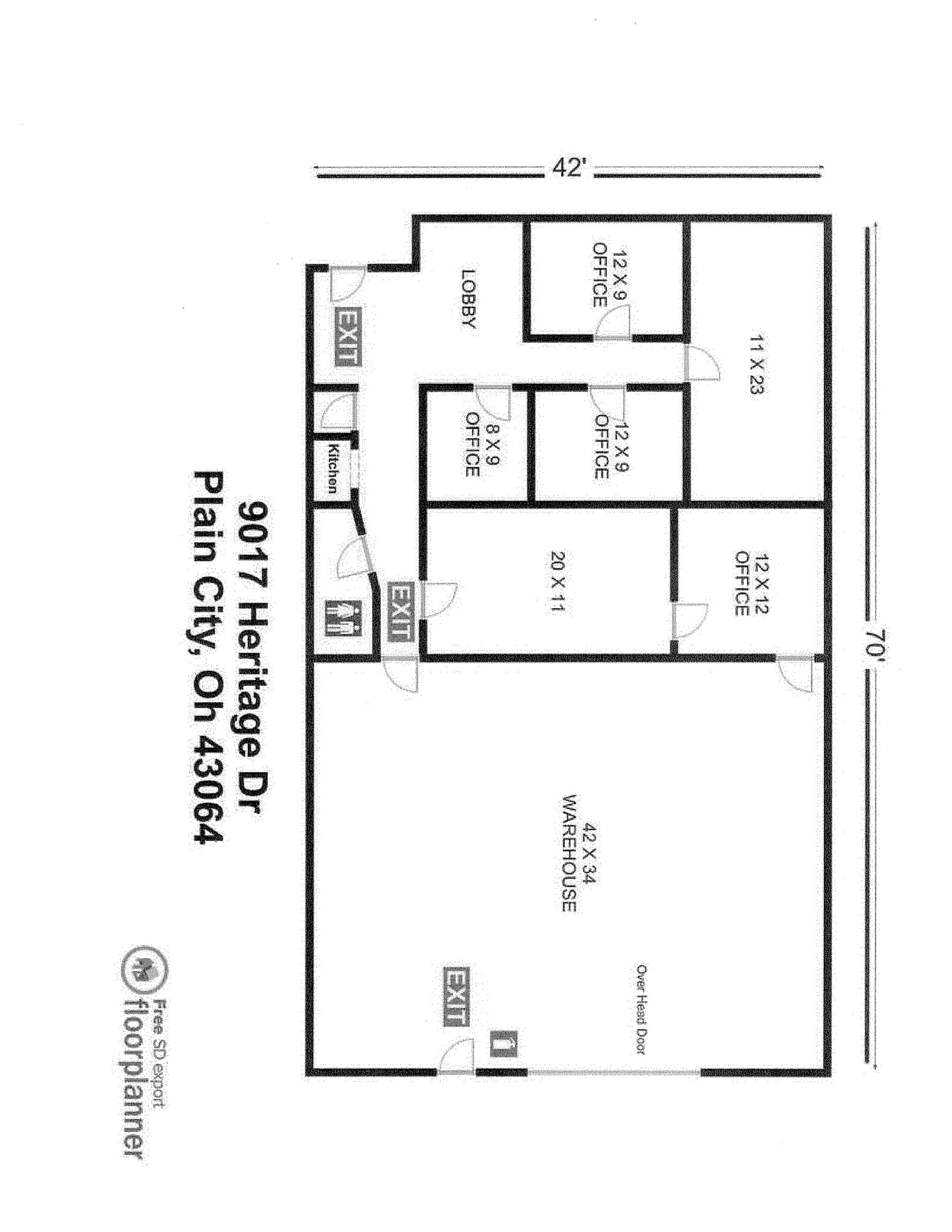 9017-9019 Heritage Dr, Plain City, OH for lease Site Plan- Image 1 of 2