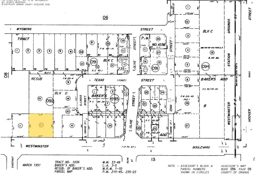 7261-7271 Westminster Blvd, Westminster, CA for lease - Plat Map - Image 2 of 3