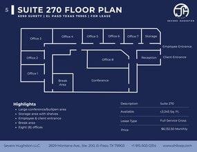 6090 Surety Dr, El Paso, TX à louer Plan de site- Image 1 de 1