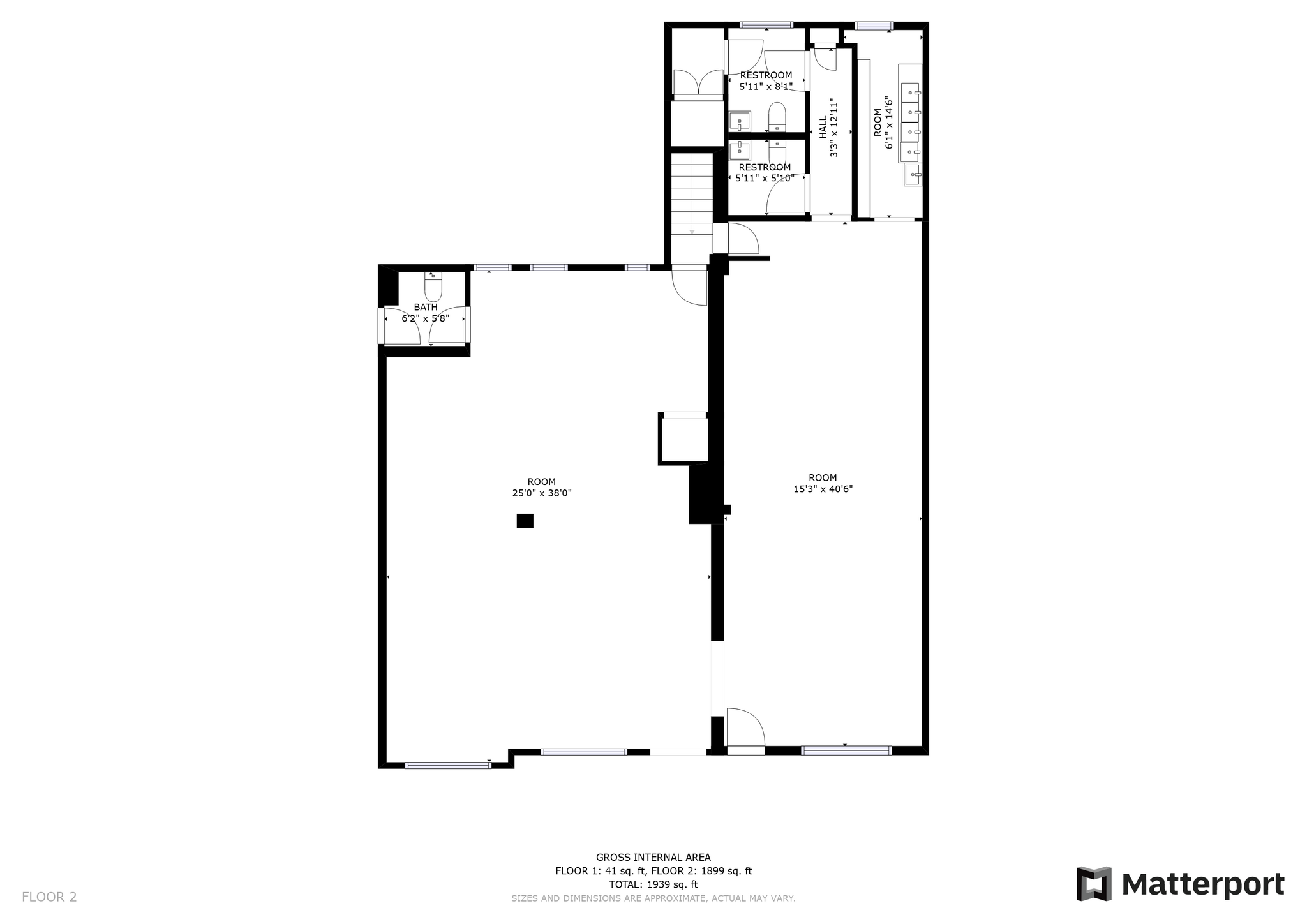 140 S 40th St, Omaha, NE à louer Plan d’étage- Image 1 de 1