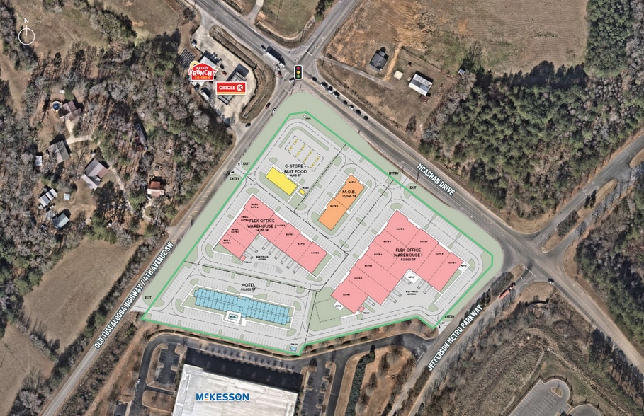 6701 Jefferson Metro Parkway, Mc Calla, AL for lease - Aerial - Image 2 of 2