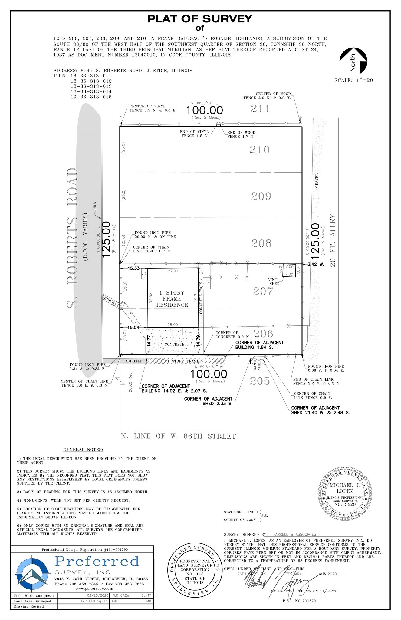8545 S Roberts Rd, Justice, IL à vendre Plan de site- Image 1 de 2