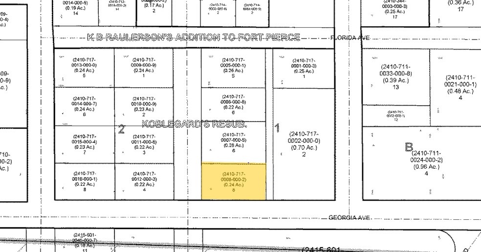 708 S 6th St, Fort Pierce, FL à vendre - Plan cadastral - Image 3 de 3