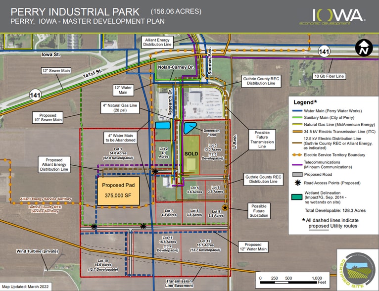 L avenue Ave, Perry, IA à vendre - Plan de site - Image 2 de 3