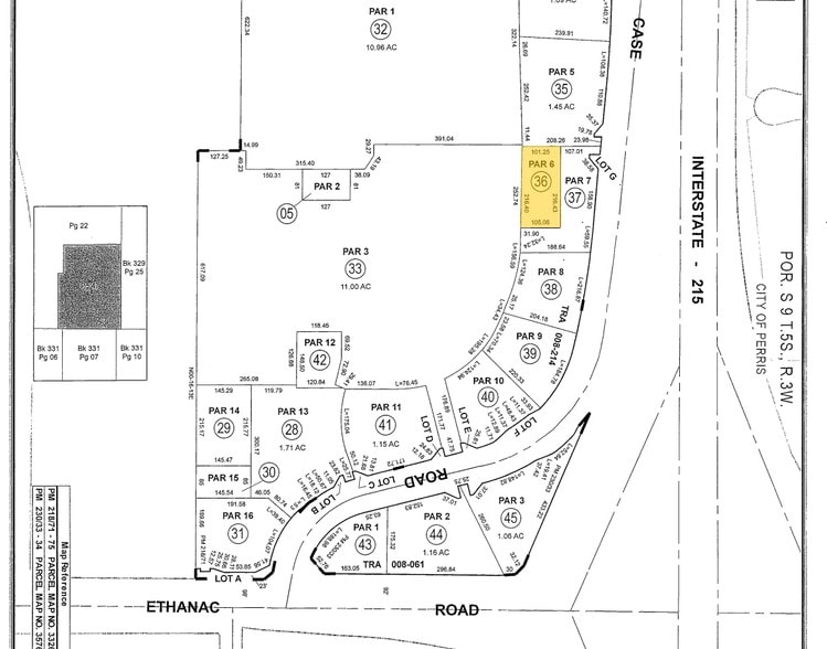 3150 N Case Rd, Perris, CA for lease - Plat Map - Image 2 of 2