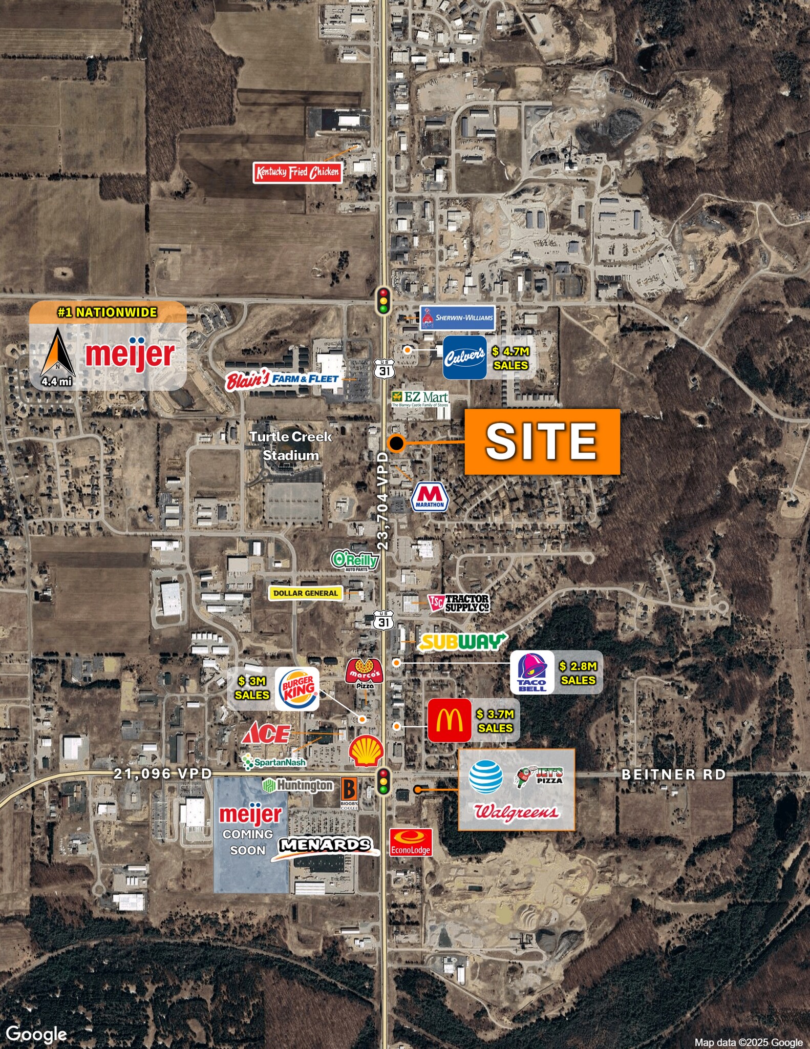 305 US Highway 31 S, Traverse City, MI for lease Aerial- Image 1 of 5