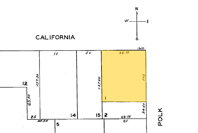1475 Polk St, San Francisco, CA for lease - Plat Map - Image 3 of 17