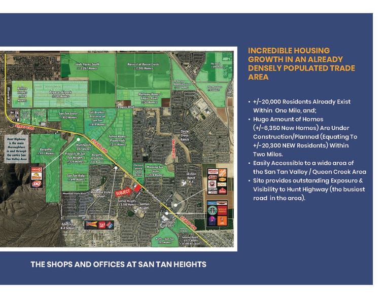 SW Hunt Hwy & Village Ln, Queen Creek, AZ for sale - Aerial - Image 2 of 4