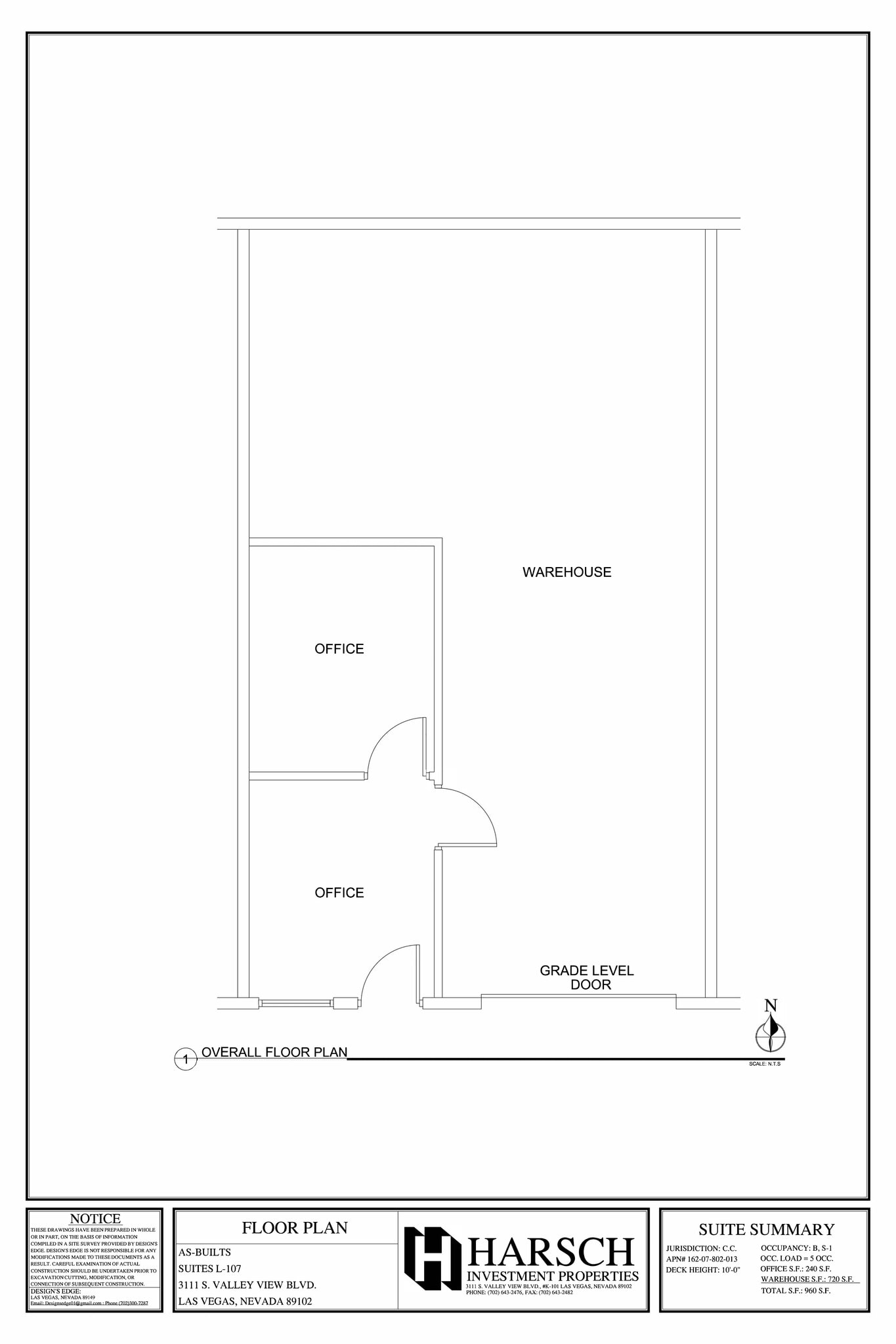 3111 S Valley View Blvd, Las Vegas, NV à louer Plan de site- Image 1 de 1