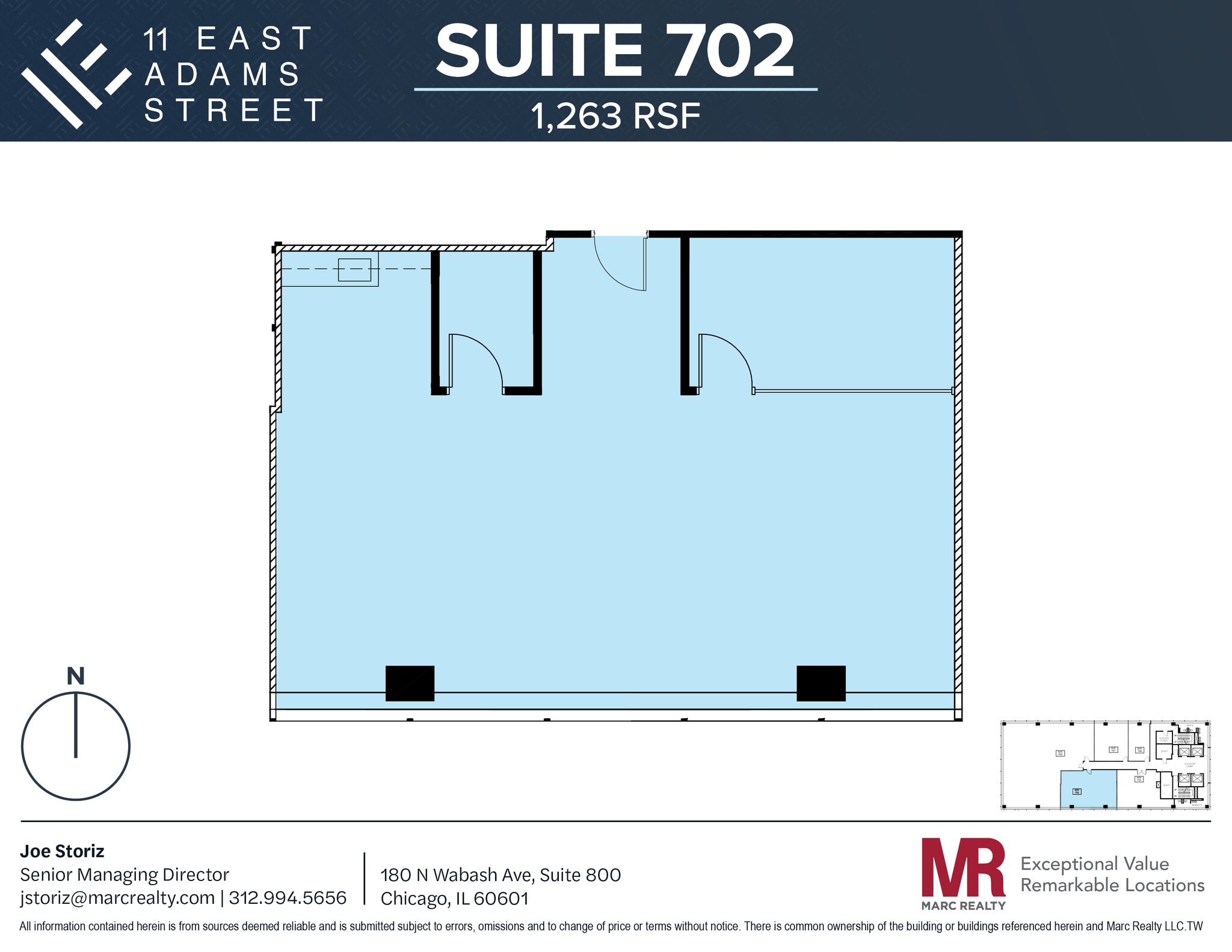 11 E Adams St, Chicago, IL for lease Floor Plan- Image 1 of 5