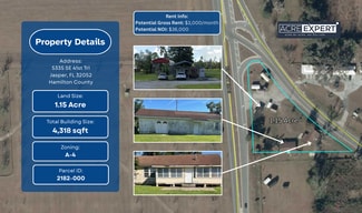 Plus de détails pour 5335 41st Trl, Jasper, FL - Bureau à vendre
