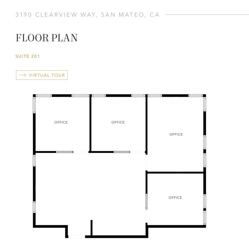 3190 Clearview Way, San Mateo, CA for lease Floor Plan- Image 1 of 1