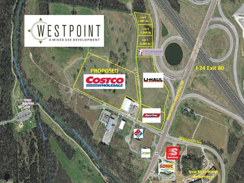 5 New Salem Hwy, Murfreesboro, TN à louer - Aérien - Image 3 de 4