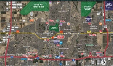 7.65 Acres on Indian School Rd, Litchfield Park, AZ - AERIAL  map view - Image1