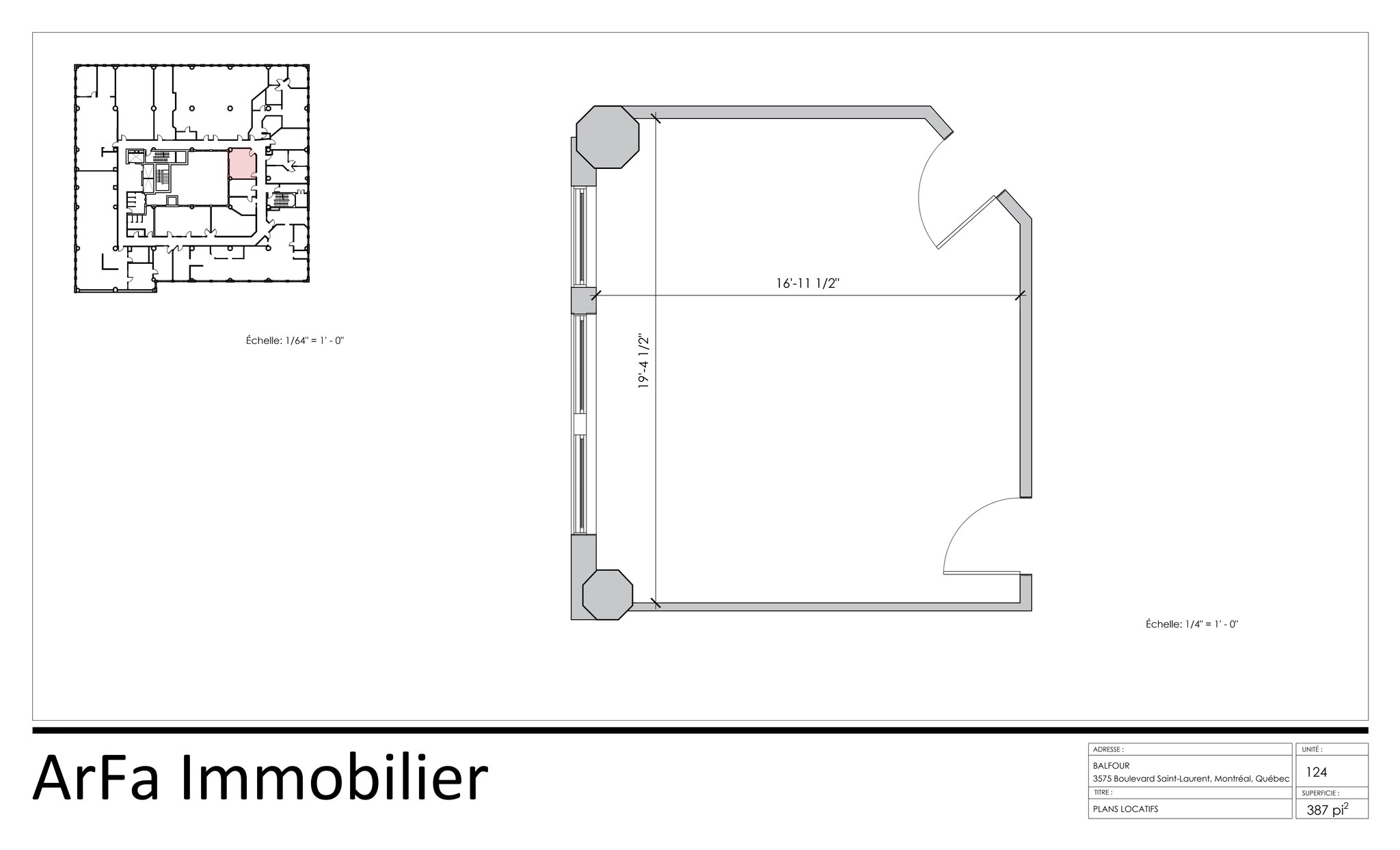 3575 Boul Saint-Laurent, Montréal, QC à louer Plan de site- Image 1 de 1