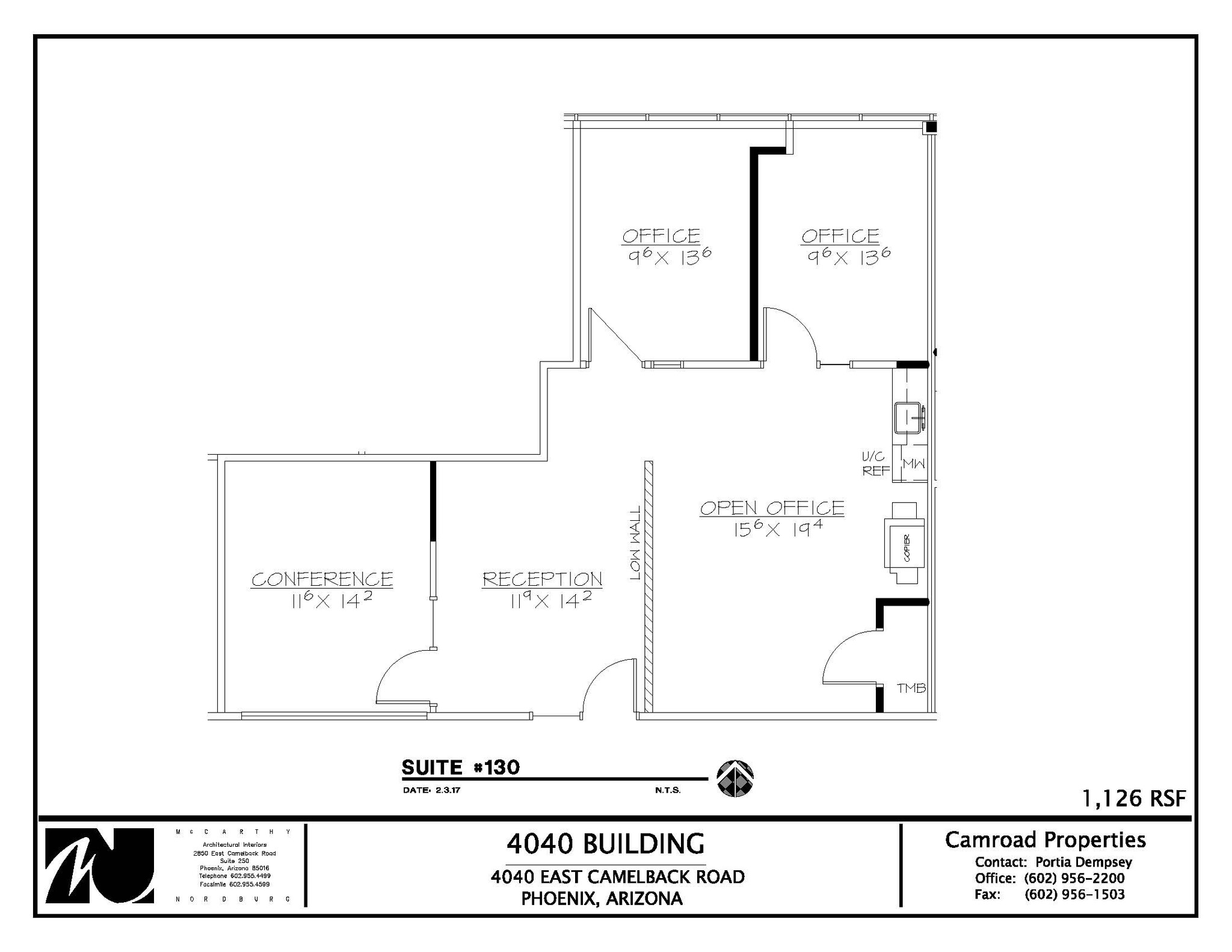 4040 E Camelback Rd, Phoenix, AZ à louer Plan d’étage- Image 1 de 1