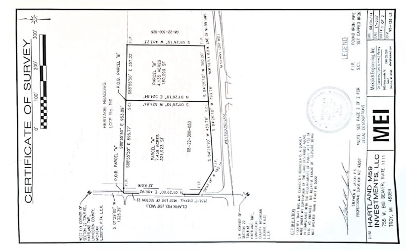 Highland Rd, Hartland, MI for sale - Plat Map - Image 3 of 3