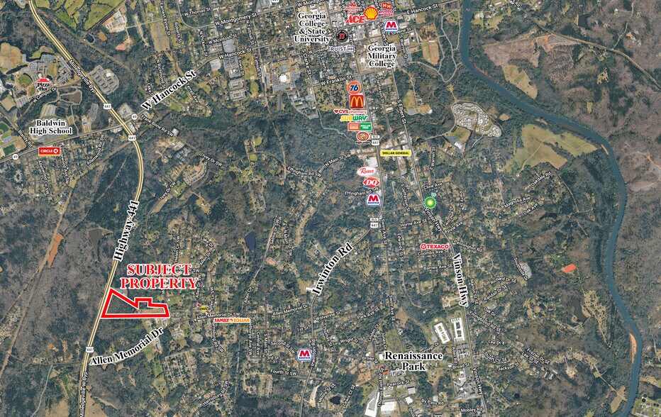 108 Ivey Dr SW, Milledgeville, GA à vendre - Aérien - Image 2 de 2