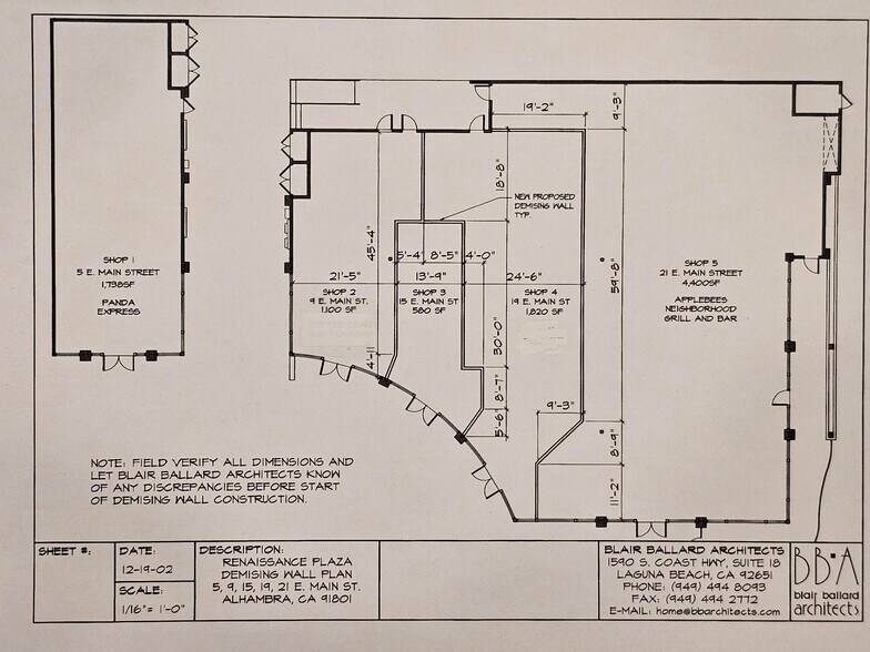 15 E Main St, Alhambra, CA à louer - Plan d’étage - Image 2 de 14