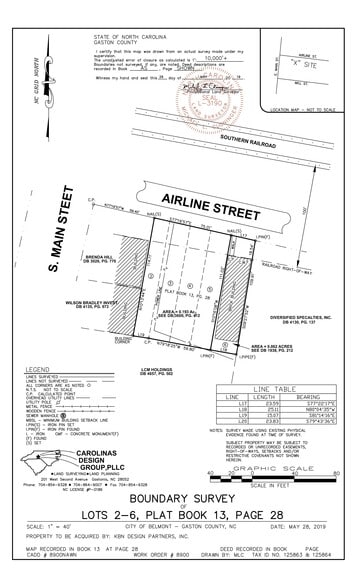 6 Airline St, Belmont, NC à louer - Plan de site - Image 2 de 18