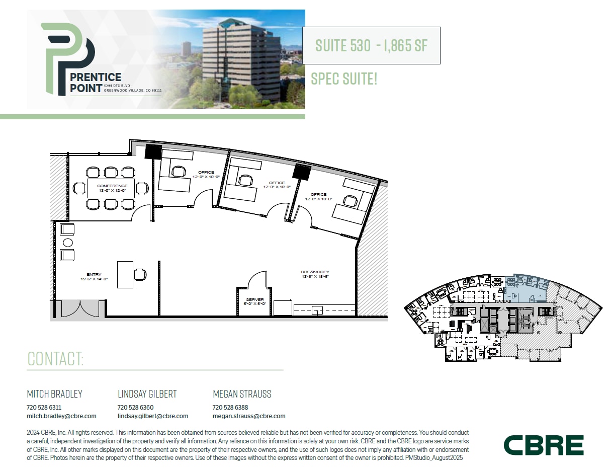 5299 Dtc Blvd, Greenwood Village, CO à louer Plan d’étage- Image 1 de 1